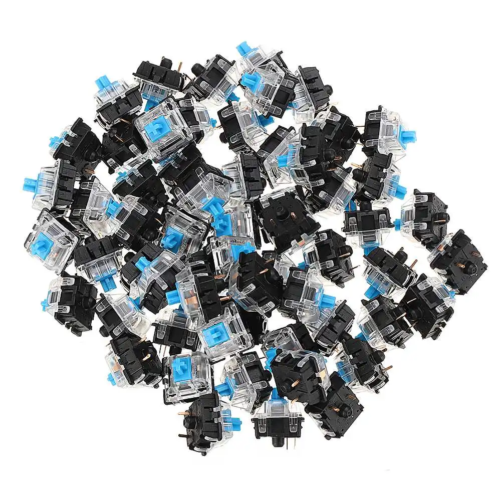 70 шт Упаковка 3Pin Gateron Clicky синий Переключатель Клавиатуры переключатель для