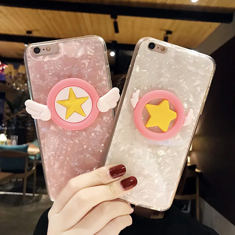 Для iphone 6 6s 7 8 plus X XR XS максимальный чехол Горячий Стиль 3D оболочка Блестящий Seashell