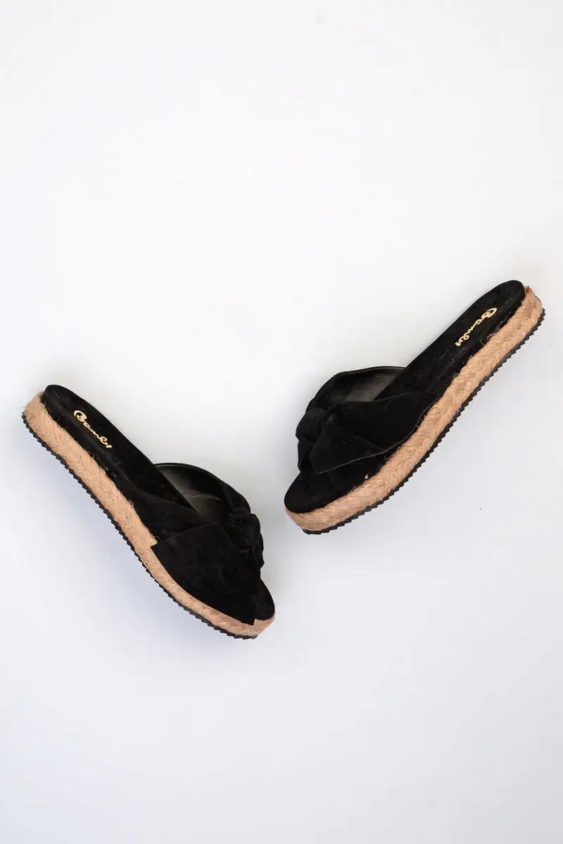 Bambi Black Female Slippers F0364110072 | Обувь