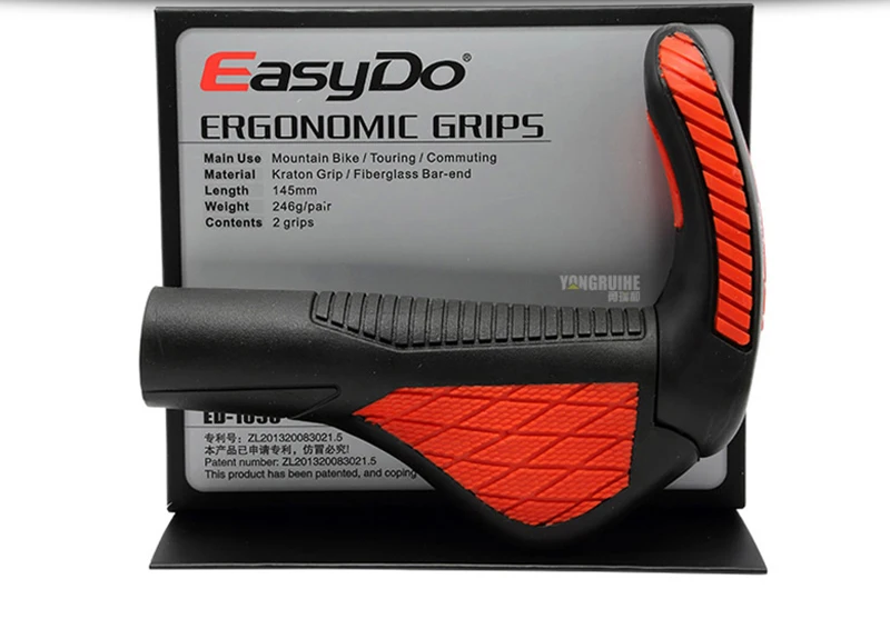 Lock On Bike Bicycle Grips Easydo Ergonomic Soft Comfortable MTB Handlebar Fiberglass Bar End Top Quality | Спорт и развлечения