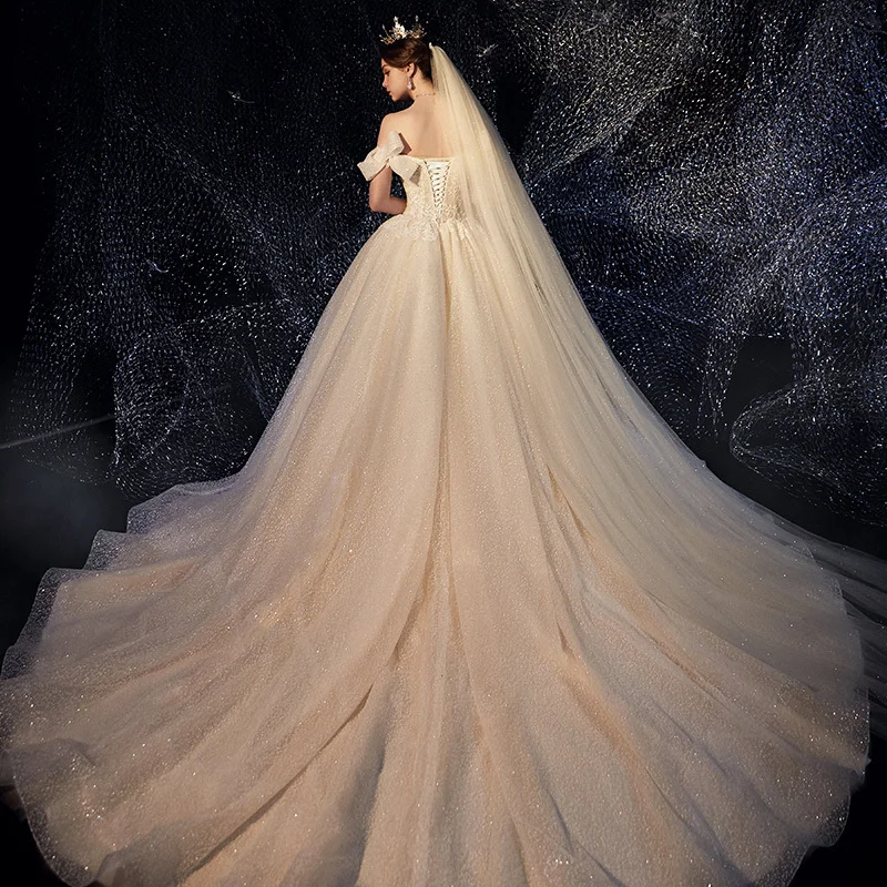 Vivian's Bridal 2019 роскошное свадебное платье с блестящими кристаллами сексуальное