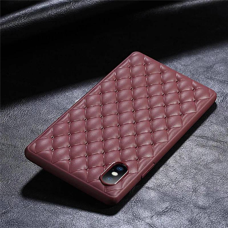 Lovebay чехол для телефона iPhone 7 8 Plus X XR XS Max Роскошная кожа текстура дышащий дизайн