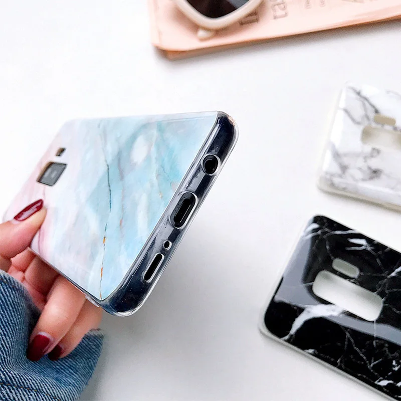 Мраморный чехол для телефона Samsung Galaxy S10 S10PLUS S10E S9 S8 Plus S7 edge Чехол глянцевый