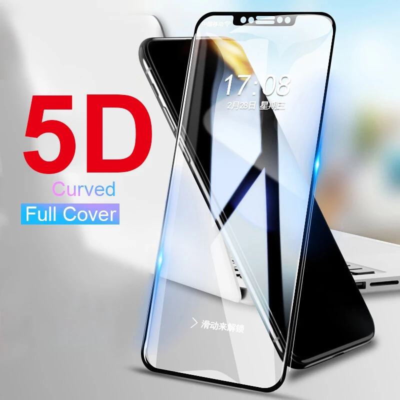 5D изогнутый полный клей для iPhone 7 стеклянный экран Защитная крышка Apple i Phone 8 6 6S Plus