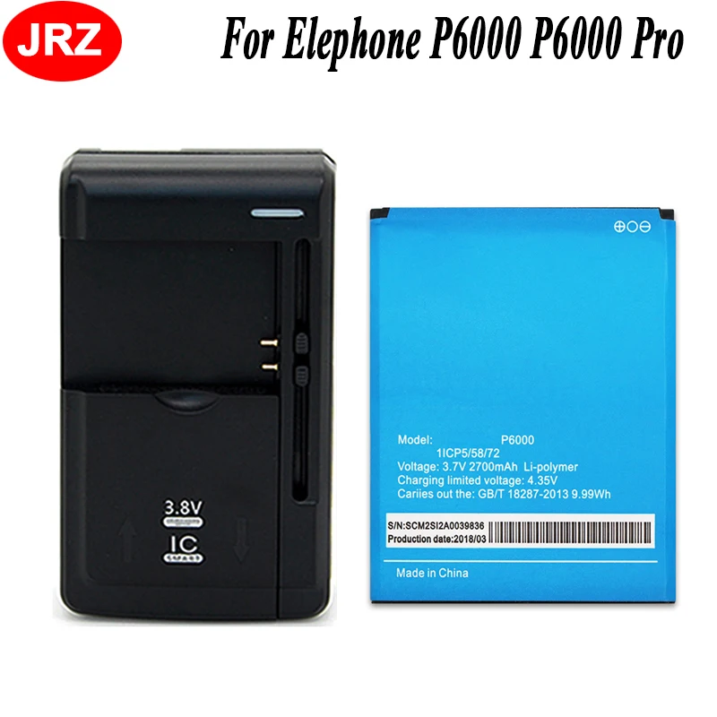 2 аккумулятора 2700 мАч для Elephone P6000 аккумулятор Аккумулятор AKKU + универсальное