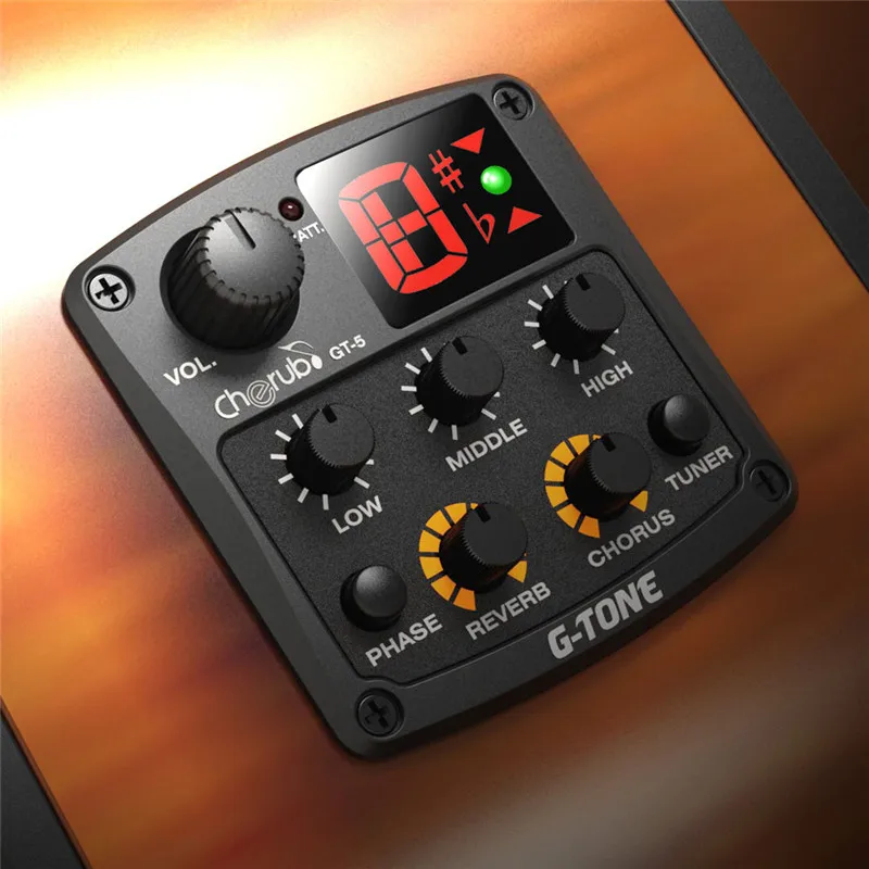 Акустическая гитара Cherub G Tone Preamp Piezo Pickup 3 полосный эквалайзер встроенный