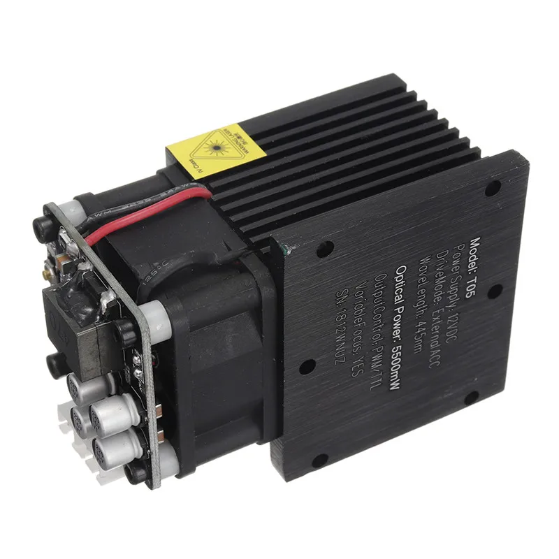 T05 5500 МВт 445нм синий лазерный модуль TTL & PWM модуляция 2 54 3P + 2P для EleksMaker DIY Лазерный