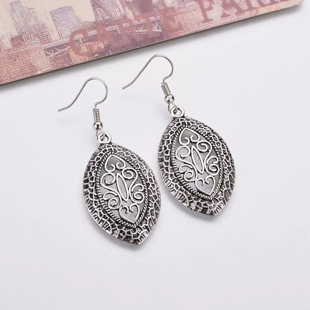 Женские винтажные серьги подвески JiNing серебристые Богемские Этнические