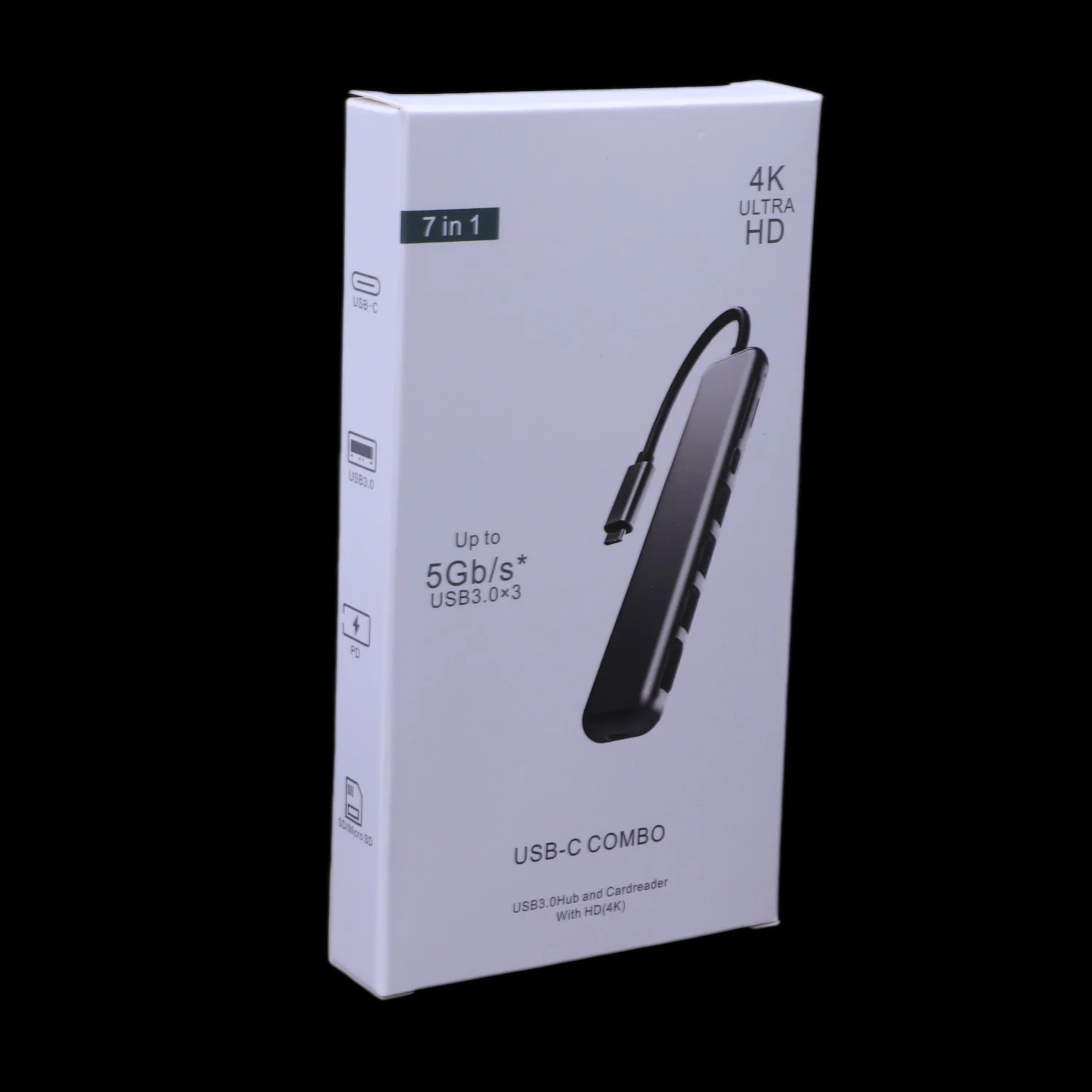 Портативный 7 в 1 Type C Usb 3 0 адаптер из алюминиевого сплава с Pd быстрым зарядным