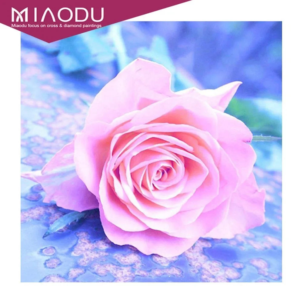 5D Diamond Painting Flower Pink Rose Landscape Embroidery Cross Stitch Kits Mosaic Full Round Crystal Home Decor Gifts | Дом и сад