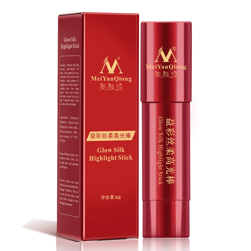 2 цвета макияж для лица Мерцающая палочка подсветка высокий светильник ing пудра