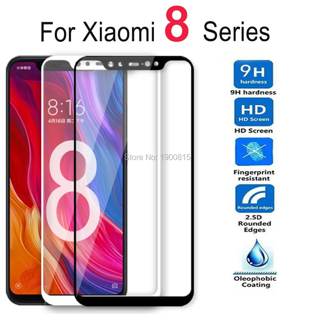 Защитное стекло для Xiaomi Mi 8 Lite пленка из закаленного стекла защита экрана свет на