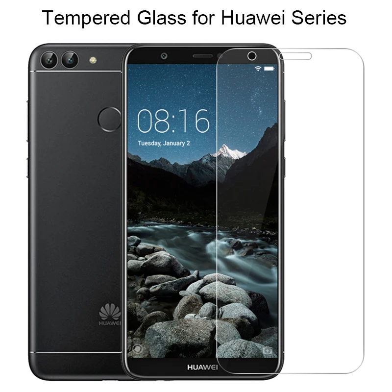 Закаленное стекло 9H для Huawei Y5 ii Y6 Pro 2017 Y3 2018 Y7 Prime Защита экрана P Smart Plus Y6ii ii|Защитные