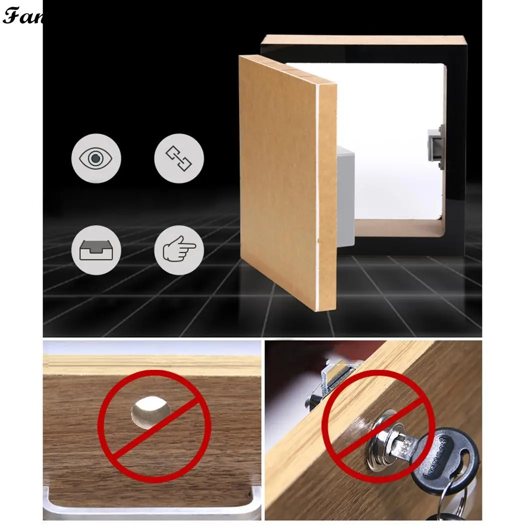 Дырокол бесплатно цифровой скрытый замок шкафа Серебро DIY умный электронный