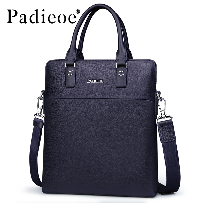 

Padieoe men bag briefcase leather a4 bag messenger handbag purses jobs genuine leather