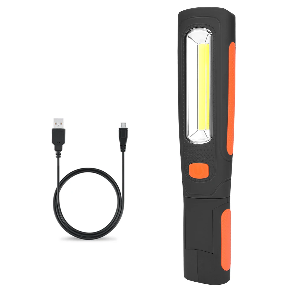 Портативный передвижной фонарь фонарик COB 2 режима зарядка через USB