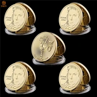 5pcslot usa dance king pop king michael jackson gold famous people commemorative coin collection