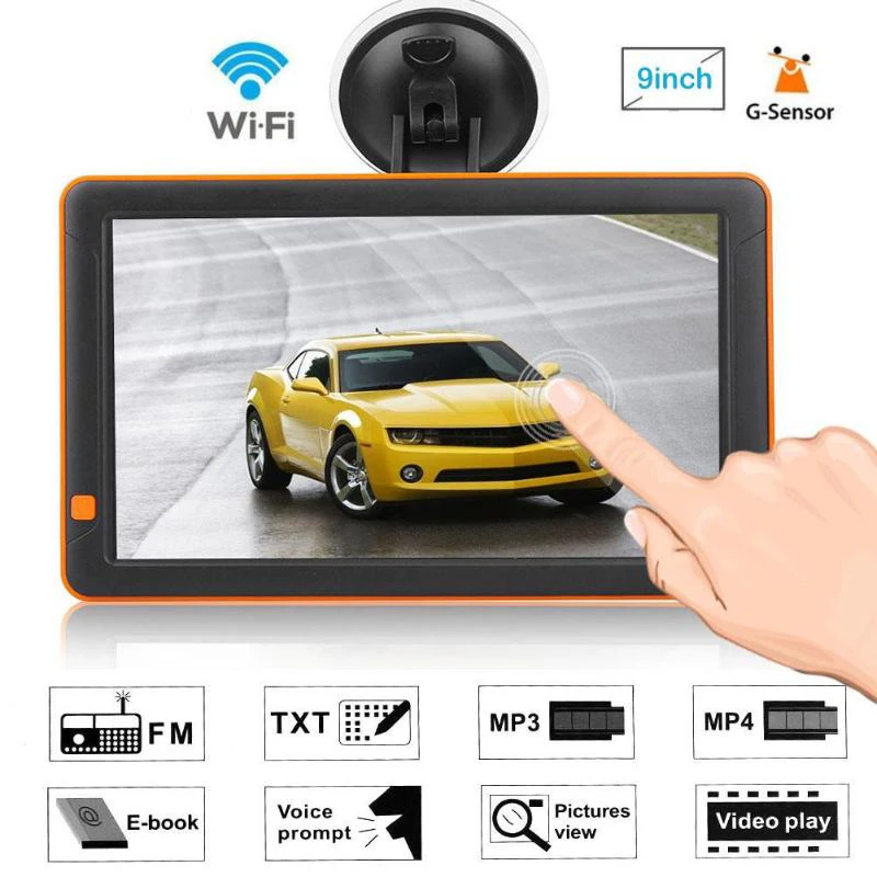 9 дюймовый автомобильный емкостный Экран Gps навигатор Bluetooth Fm радио 8G 256 м Mp3/Mp4