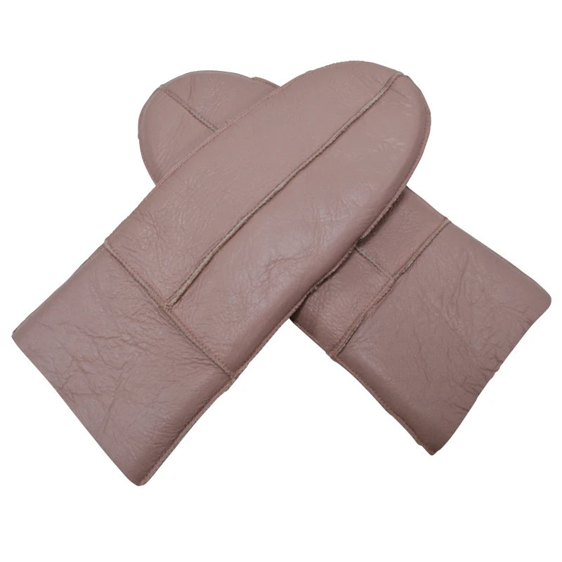 Женские кожаные перчатки зимние из овчины меховые для женщин и девочек новинка