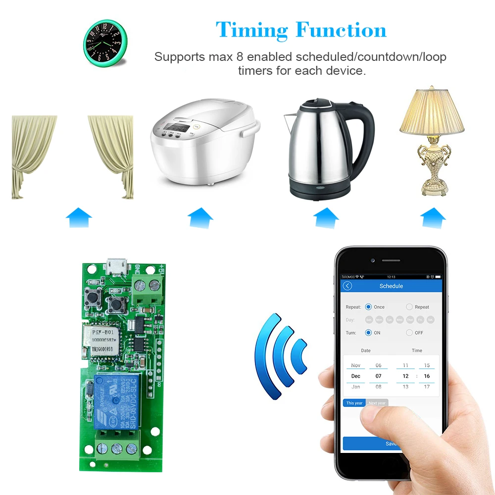 2 шт.-5 шт. eWeLink USB DC5V Wifi переключатель беспроводной релейный модуль модули для