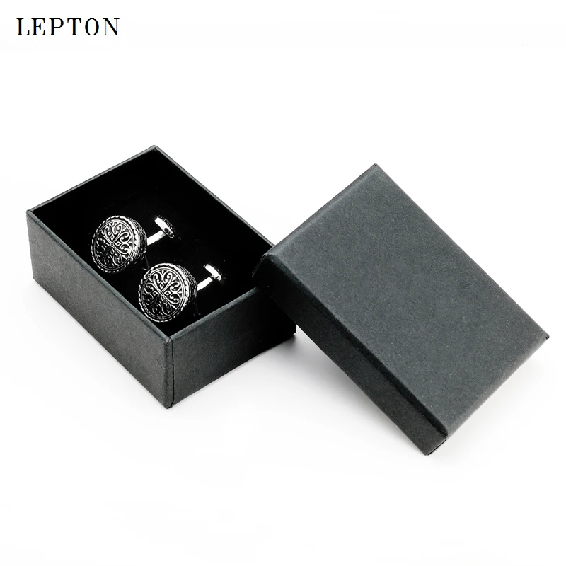 Круглые винтажные запонки Lepton для мужчин Прямая поставка барокко китов с