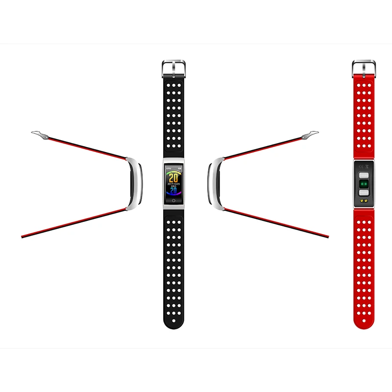 

E08 ECG EKG Blood Pressure Monitor Fitness Tracker 0.96 inch Color Screen UI IP67 Waterproof Long Standby Smart Watch Men Women