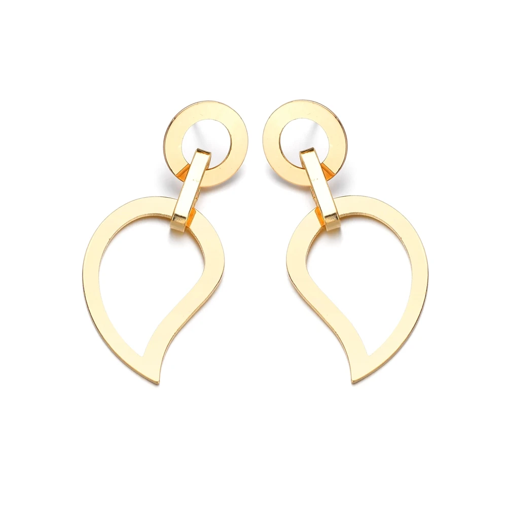 Простые Модные женские серьги MESTILO большие золотого цвета геометрические