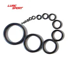 LureSport 50 шт., размер 2,5-50, черное керамическое кольцо с альконитом, направляющее кольцо, стержень для ремонта строительных компонентов, аксессуары для поделок