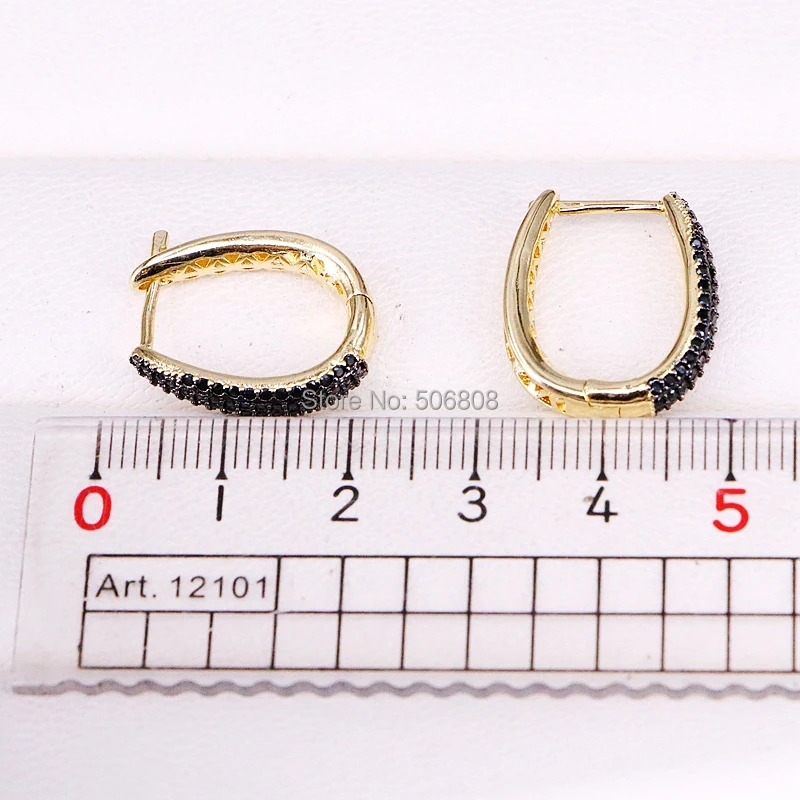 Женские серьги кольца в форме буквы U с цирконом|Серьги-кольца| |