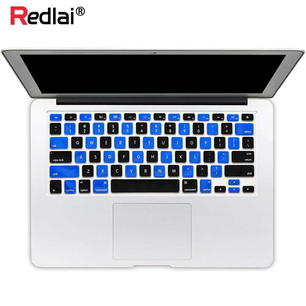 Мягкий силиконовый чехол наклейка Redlai US с английским алфавитом для Apple MacBook Air 13
