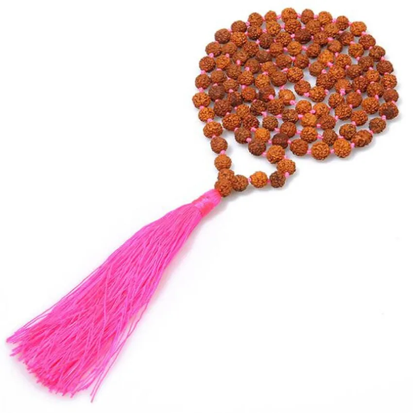 8 мм Ожерелье Rudraksha Bless Tibet silver Chakas pray energy новая цепочка ручной работы на запястье