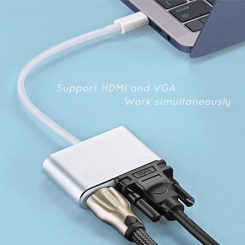 USBC к HDMI 4K 30 Hz VGA адаптер USB 3 1 Type C видео конвертеры для нового Macbook Pro/Chromebook Pix|Кабели
