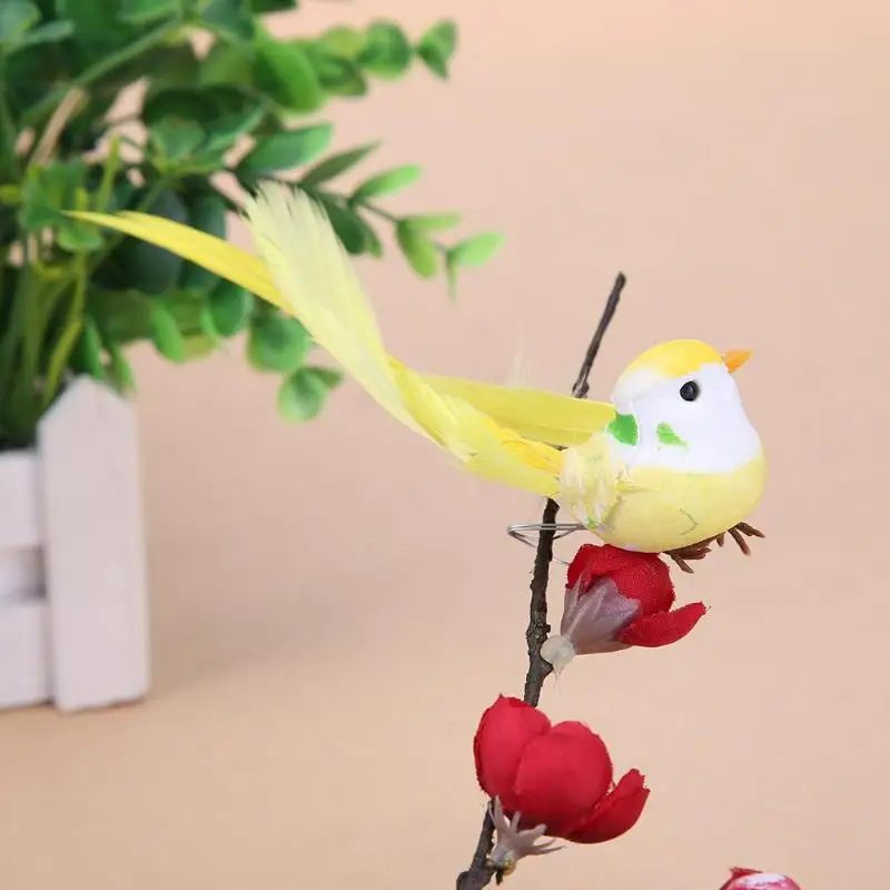 4 шт. Моделирование Птица искусственный 3D пены перо птица DIY вечерние ручной
