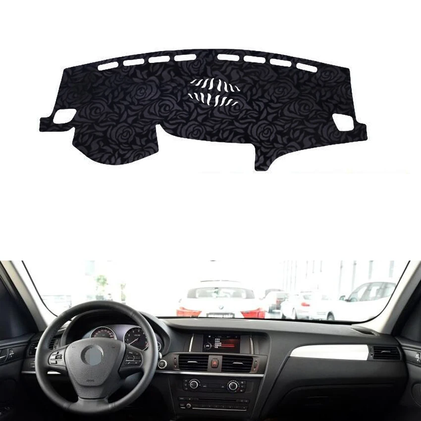 Rose Pattern Non-slip Car Dashboard Cover Dash Mat Pad DashMat ANti-UV Sticker for BMW X3 2013 2014 2015 2016 Styling | Автомобили и