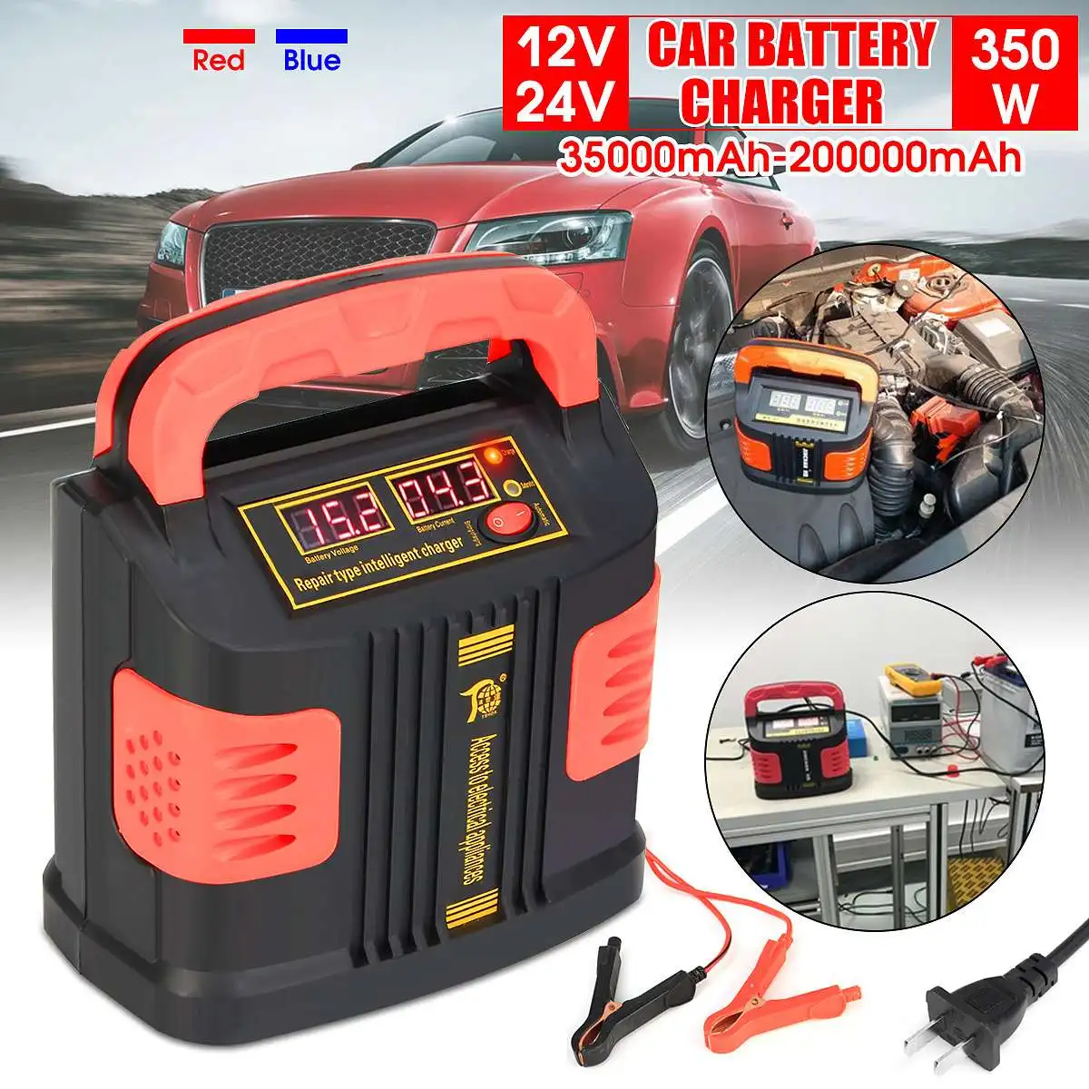 Автоматическая Батарея Зарядное устройство 12/24V пусковое устройство аварийного Зарядное устройство усилитель Мощность банк импульсный ремонт устройства для автомобиля грузовика