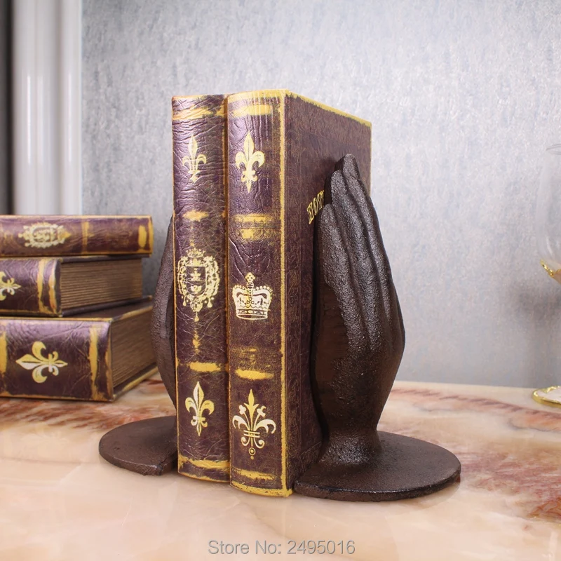 

1 пара книжных подставок, винтажная антикварная отделка, чугун