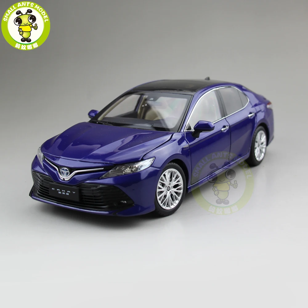 

Модель гибридного автомобиля Camry 1/18 8-го поколения, литые игрушки для детей, подарок на день рождения, коллекция синего цвета, 2018