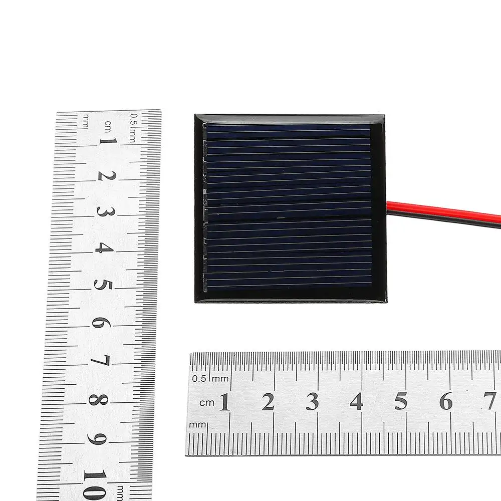 CLAITE Solar Panel DIY 0.25W 5V 45*45mm with Wire Mini Polysilicon Silicon Epoxy board Battery Powered Models High Quality | Электроника