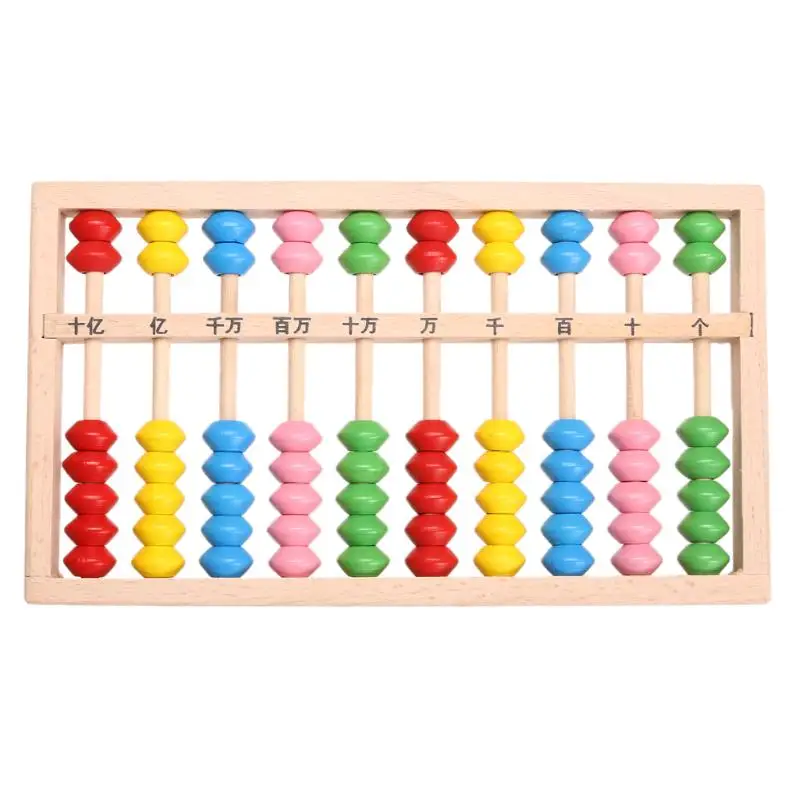 Монтессори Деревянные Бусины Abacus для детей Счетный номер раннего обучения