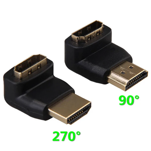 Combo 3D &amp 4K Поддержка HDMI 90 градусов и 270 адаптер Папа-мама (правый угол HDMI) |