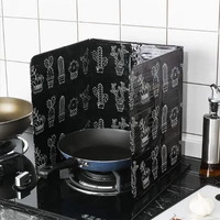 wall oil splash proof baffle gas cooker aluminum foil nordic style kitchen splash guard resistant oil insulation board