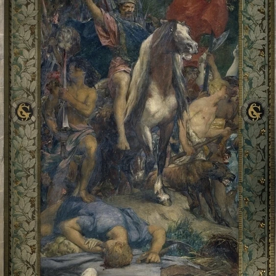 2114 Jules Elie Delaunay (1828-1891) Французский плакат &quotШкола&quot печать (24x36) | Дом и сад