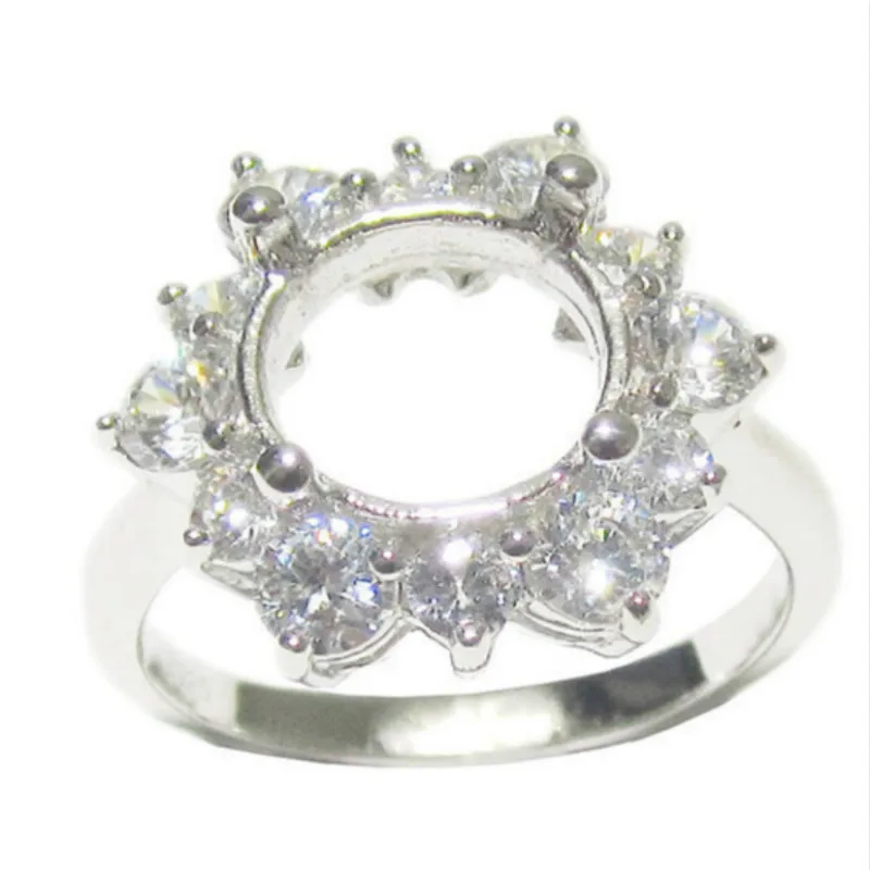Beadsnice 925 Sterling Silver Jewelry Findings Wholesale Flower Trays Fit 9mm Bezel Settings DIY Making Rings | Украшения и