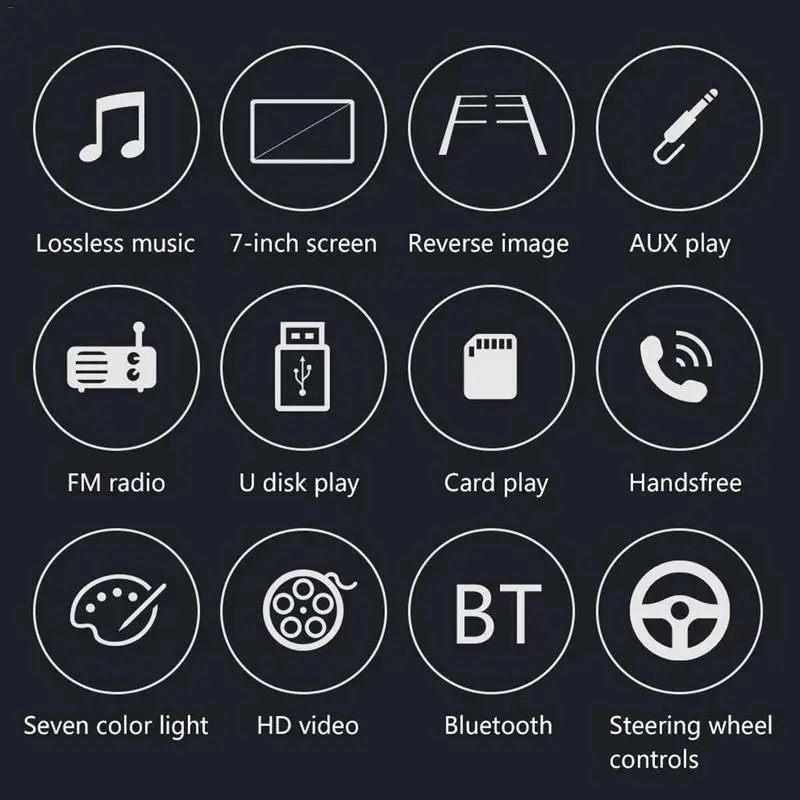 7-дюймовый многофункциональный сенсорный экран Bluetooth MP5 Card Machine 2 Din автомобильное
