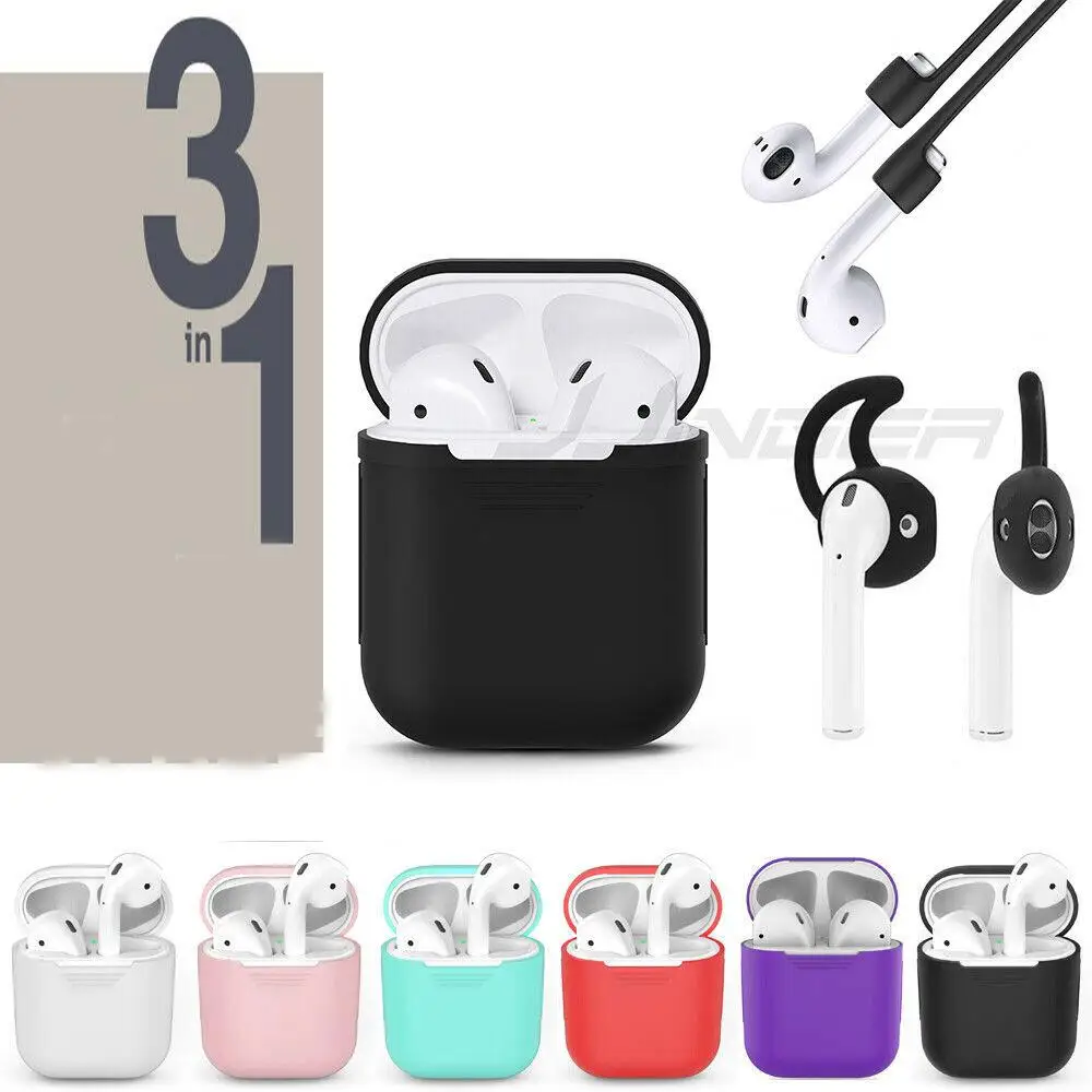 3 в 1 силиконовый чехол для Apple Airpods крючок наушников аксессуары Air Pods ремешок pods i10