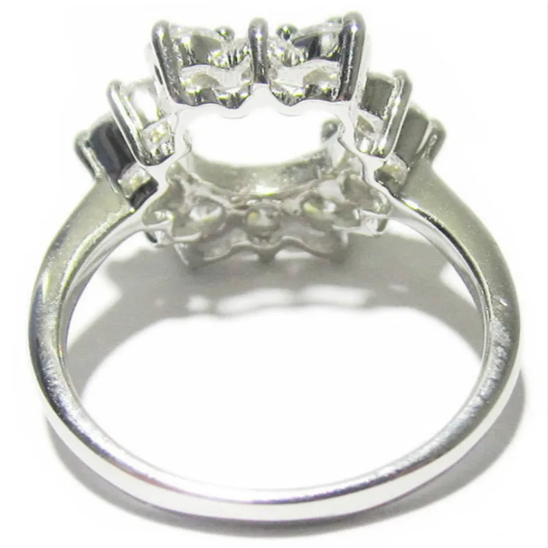 Beadsnice 925 Sterling Silver Jewelry Findings Wholesale Flower Trays Fit 9mm Bezel Settings DIY Making Rings | Украшения и