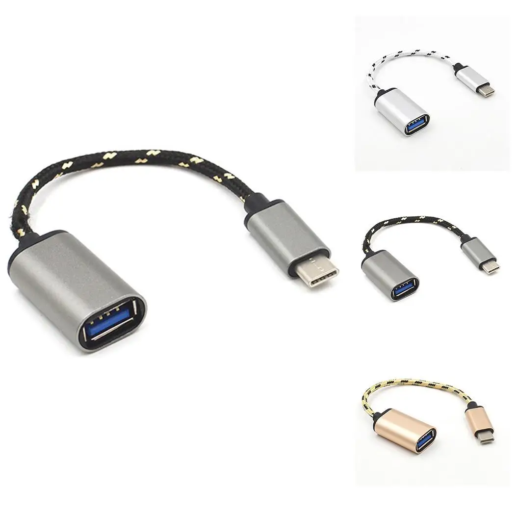 Тип C 3 1 к USB Женский нейлон 19 см 14 6 г переплетение один заголовок конвертер
