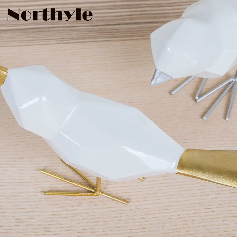 Northyle смолы статуэтка птиц дома decoratin фэн-шуй миниатюрный офисной обстановкой