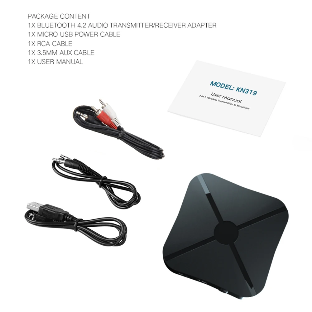 Bluetooth приемник V4.2 беспроводной аудио музыкальный адаптер A2DP с 3 5 мм стерео