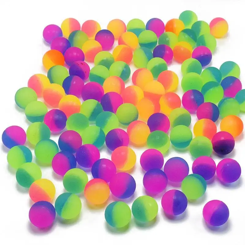 100pcs Double Color Bouncing Ball Floating Elastic Bouncy Balls Kids Funny Outdoor Play Toys pelotas saltarinas de plastico | Игрушки и